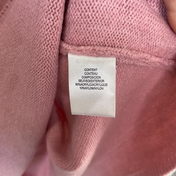 WAYF Pink Lola Dusty Puff Sleeve Mock Neck Sweater Night Out Dress - Picture 6 of 6